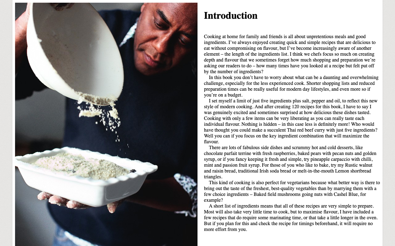 Cook Book Fixed layout sample 1